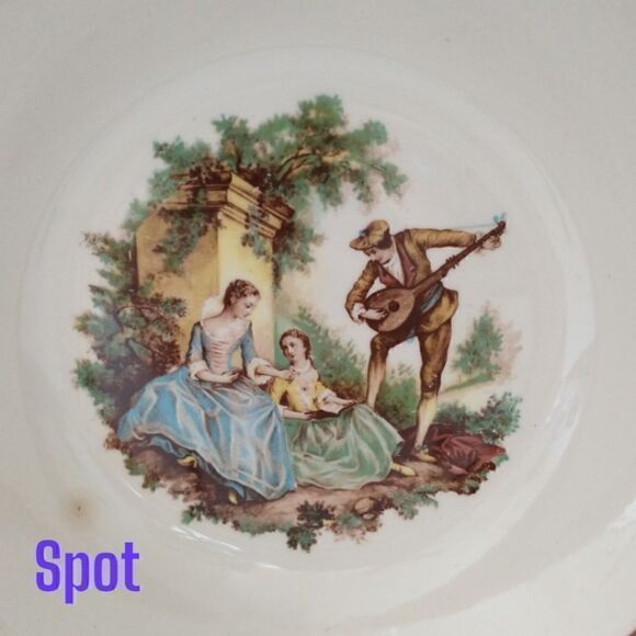 Sebring Pottery SERENADE Serving Bowl Courting Couple Dish Romantic Victorian - Picture 4 of 16